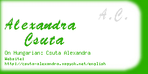 alexandra csuta business card